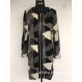 Women's knit winter jacquard coat